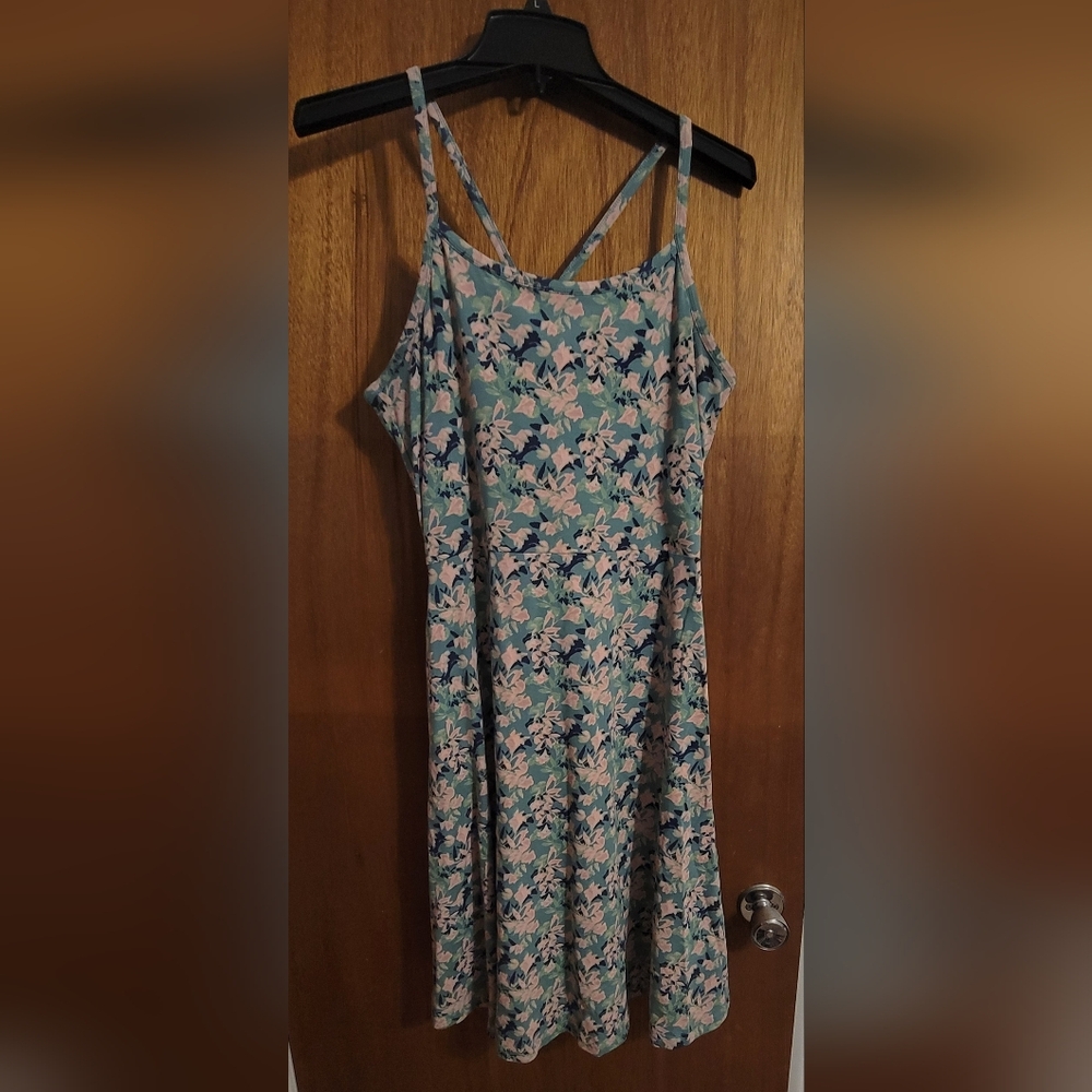 Pact Floral Midi Dress in Green and Pink